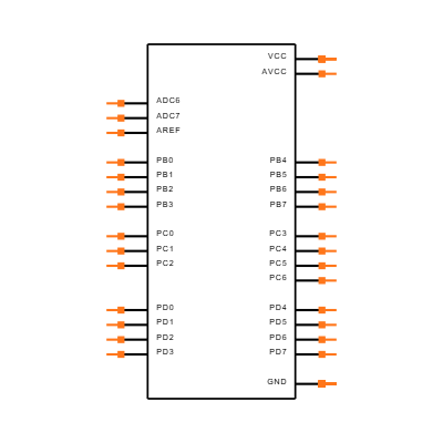 ATMEGA8A-AU Symbol