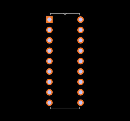 DSPIC30F3012-20E/P Footprint