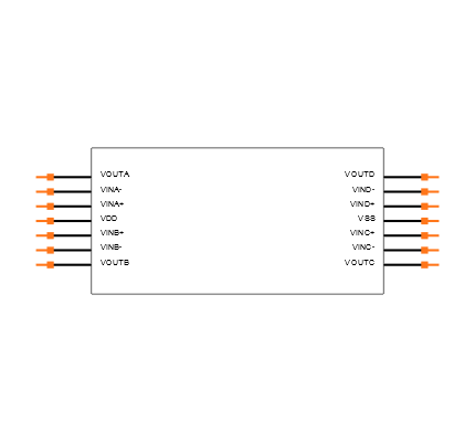 MCP6404T-E/SL Symbol