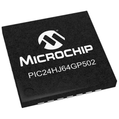 16-bit PICs PIC24HJ64GP502-I/MM by Microchip Technology