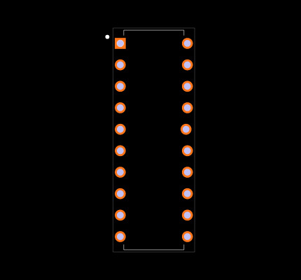 PIC24F16KA101-I/P Footprint