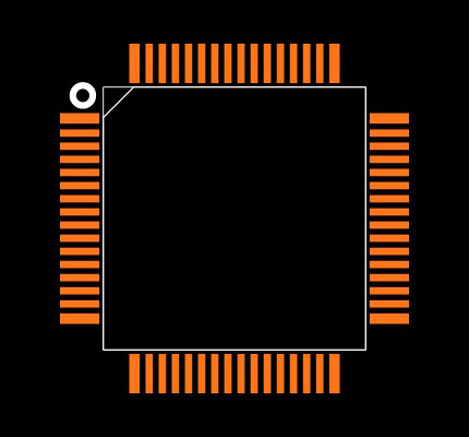 PIC24FJ256DA206-I/PT Footprint