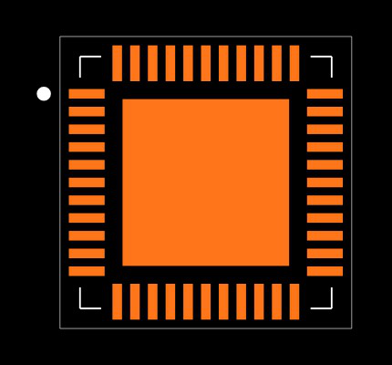 PIC24HJ64GP504-E/ML Footprint