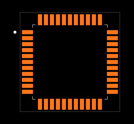 PIC24HJ64GP504T-I/PT Footprint