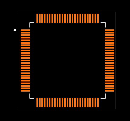 PIC32MX230F128LT-50I/PT Footprint