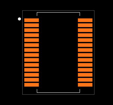 PIC32MX270F256B-I/SS Footprint
