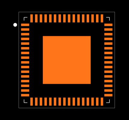PIC32MX330F064H-V/RG Footprint